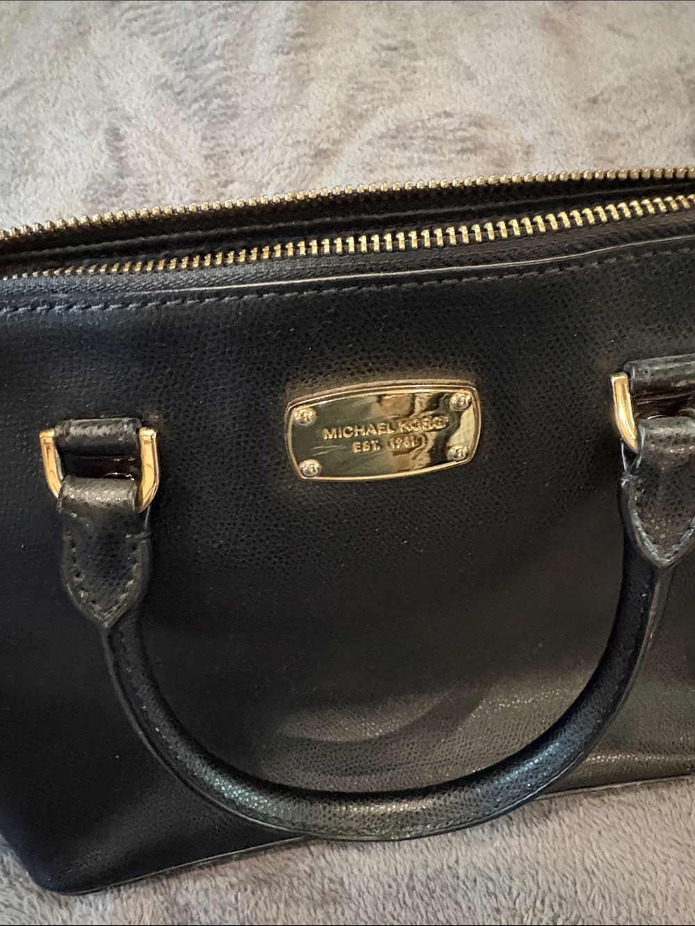 Michael Kors Black Satchel with Gold Hardware - Picture 4 of 5